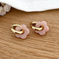 Créoles "Flora" nude acier-Boucles d'oreilles-instants-plaisirs-Instants Plaisirs | Bijoux