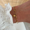 Bracelet "Coquillage" blanc acier-Bracelet-Instants Plaisirs | Bijoux-Instants Plaisirs | Bijoux