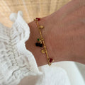 “Cerise” burgundy steel bracelet-Bracelet-Instants Plaisirs | Jewelry-Instant Pleasures | Jewelry