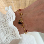 “Cerise” burgundy steel bracelet-Bracelet-Instants Plaisirs | Jewelry-Instant Pleasures | Jewelry