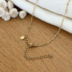 Steel green “Clover” necklace-Necklaces-Instants Plaisirs • Jewelry-Instants Plaisirs | Jewelry