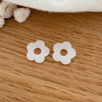 “Mini Flora” flores de acetato-Pendientes-instants-plaisirs-Blanco-Instants Plaisirs | Joyería