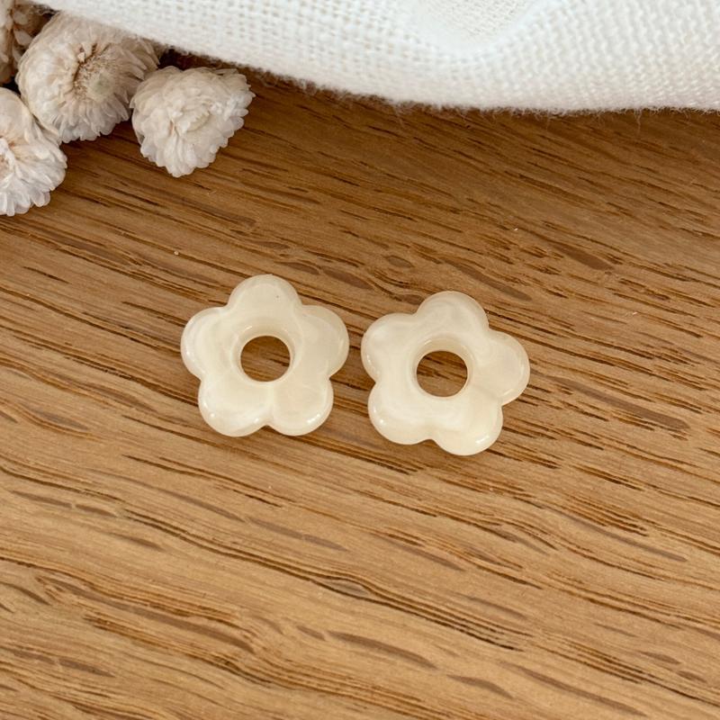 Flores de acetato “Mini Flora”-Pendientes-instants-plaisirs-Beige-Instants Plaisirs | Joyería