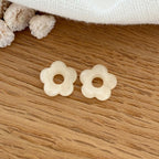Flores de acetato “Mini Flora”-Pendientes-instants-plaisirs-Beige-Instants Plaisirs | Joyería