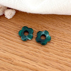 Flores de acetato “Mini Flora”-Pendientes-instants-plaisirs-Verde oscuro-Instants Plaisirs | Joyería