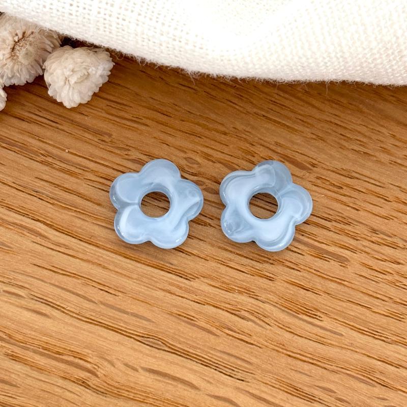 Flores de acetato “Mini Flora”-Pendientes-instants-plaisirs-Azul cielo-Instants Plaisirs | Joyería