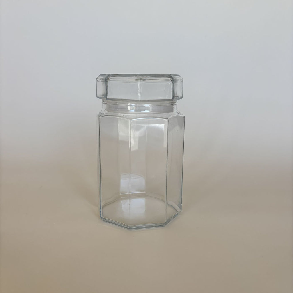 Octagonal Glass Jar