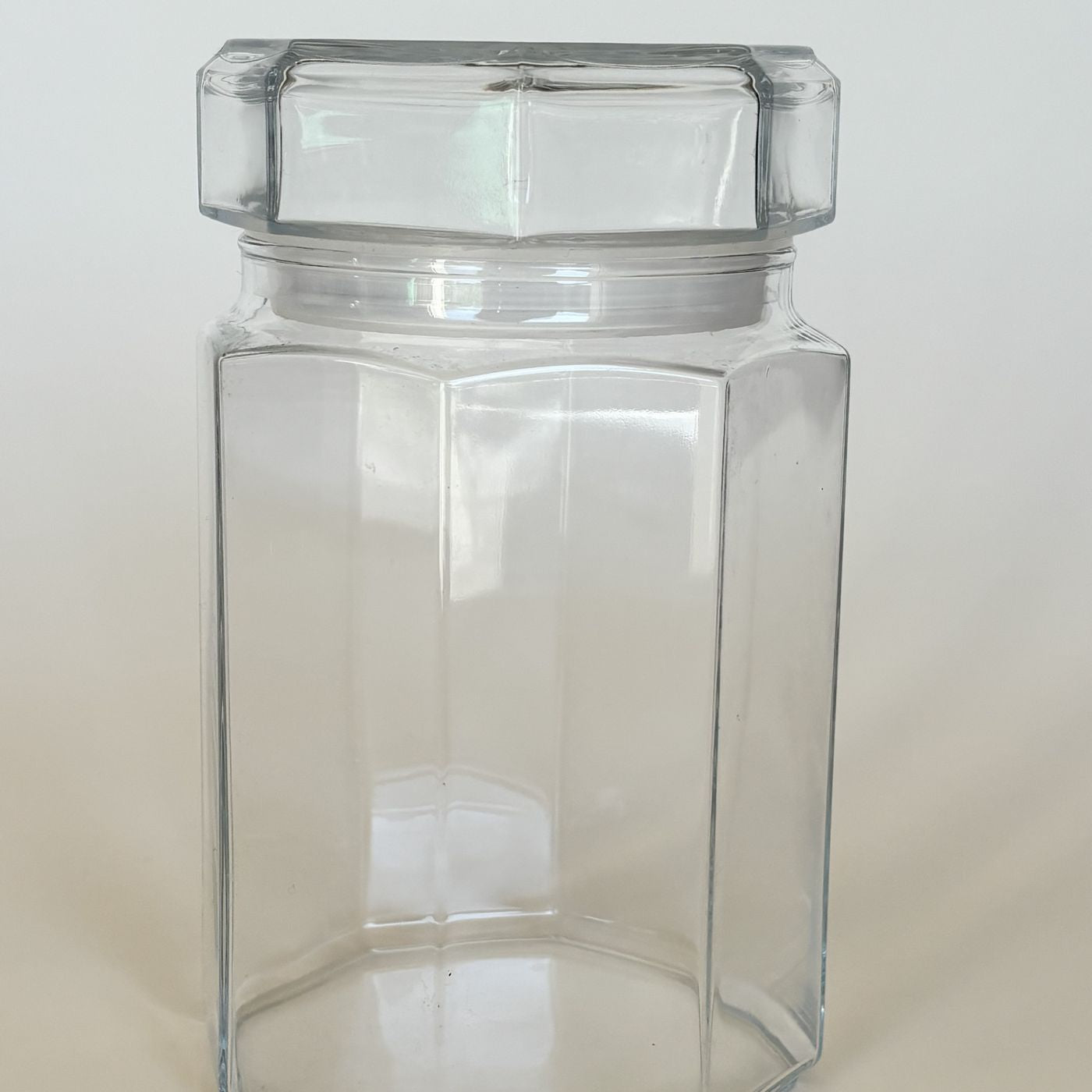 Octagonal Glass Jar