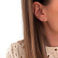 Pendientes mini aros “Lino” bañados en oro-Pendientes-instants-plaisirs-Instants Plaisirs | Joyas