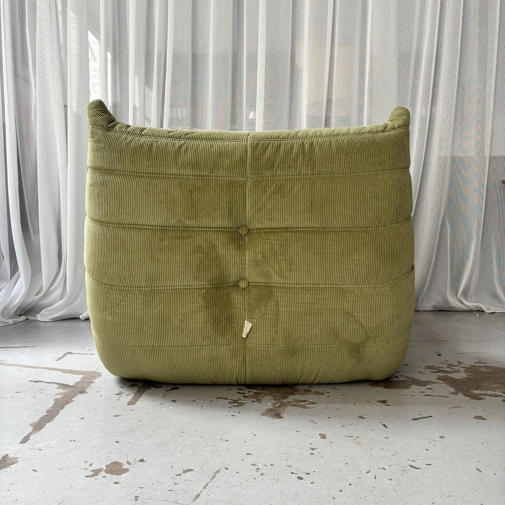 Green Corduroy Velvet Togo Lounge Chair