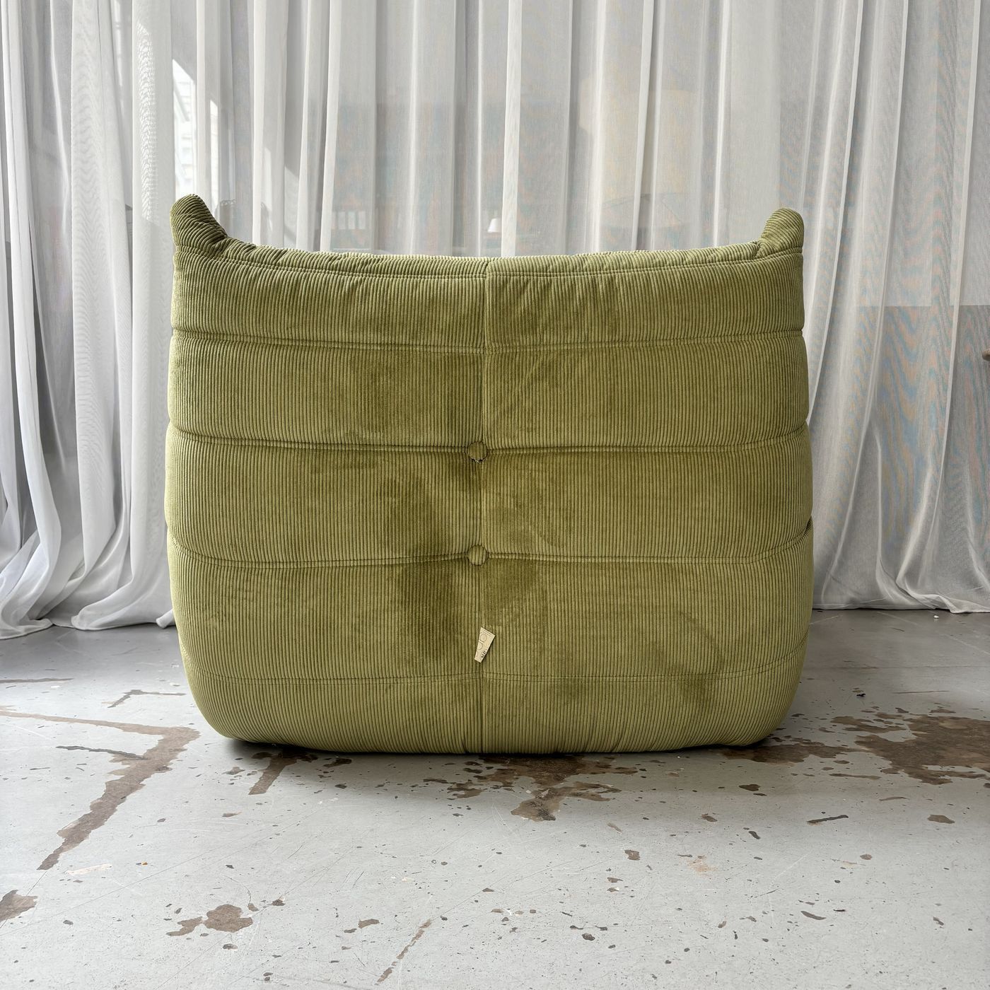 Green Corduroy Velvet Togo Lounge Chair