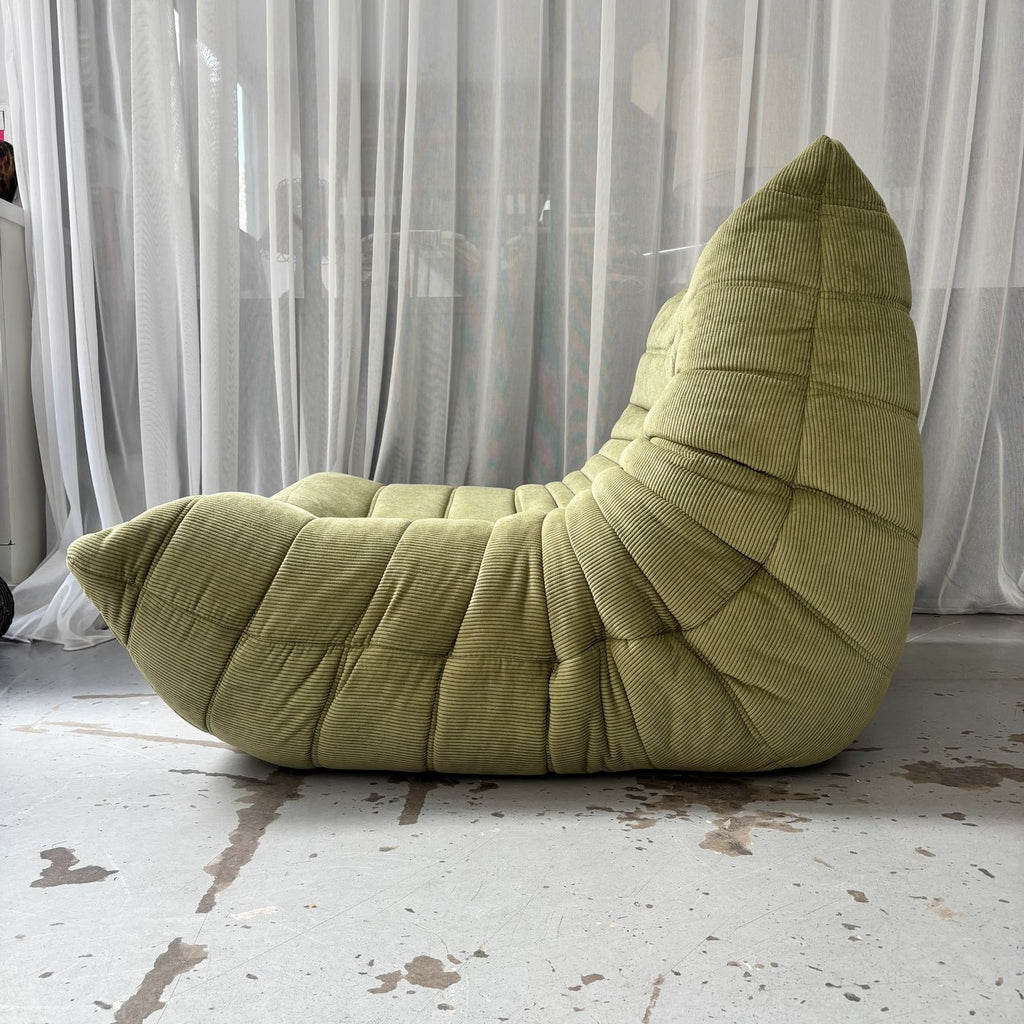Green Corduroy Velvet Togo Lounge Chair