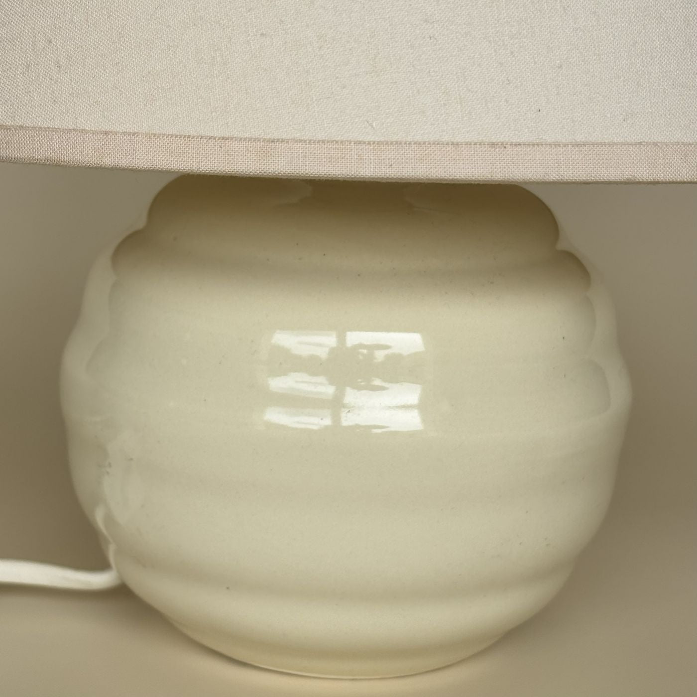 Pieds Lampe Boule Beige