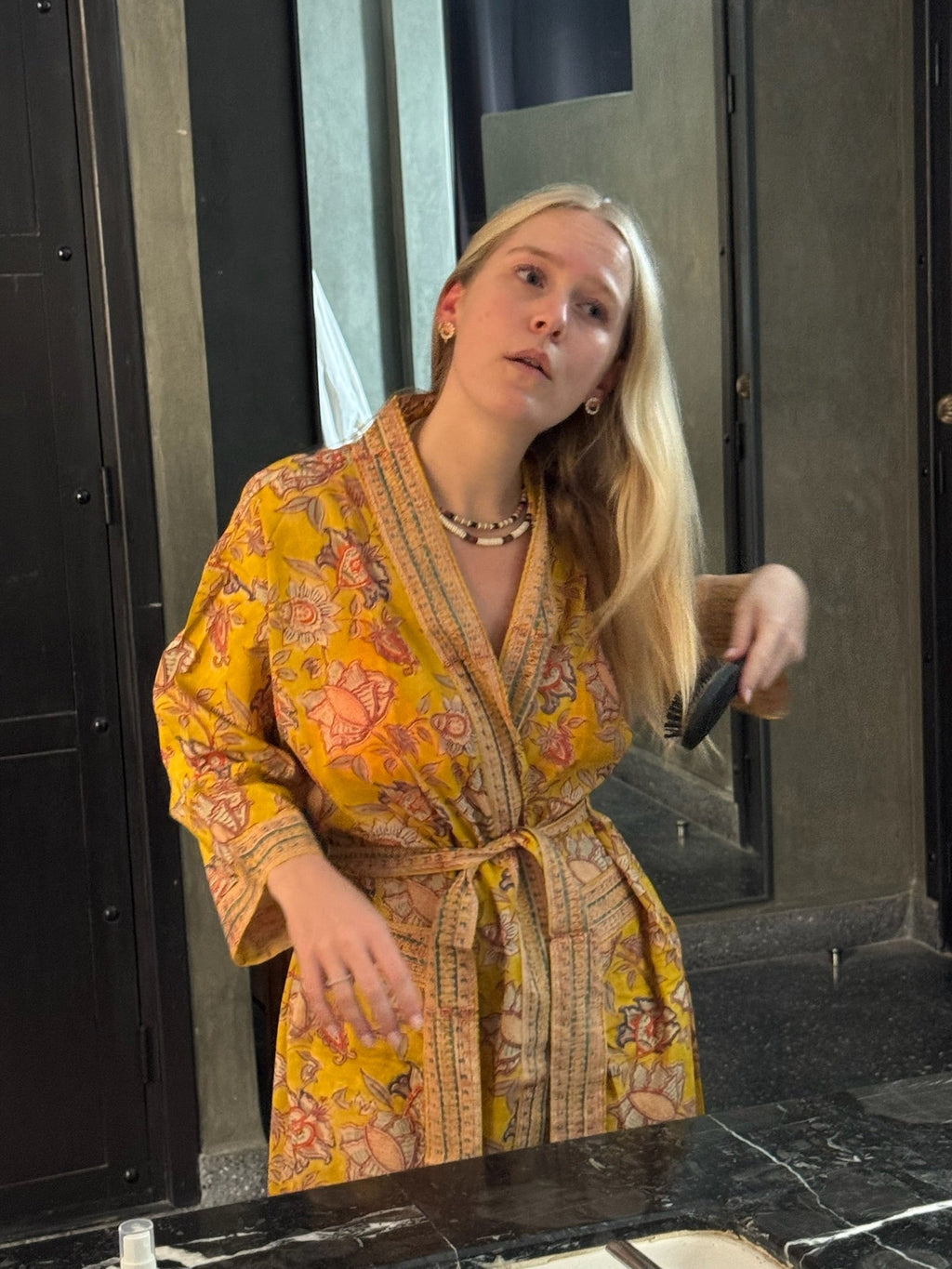 Madras kimono