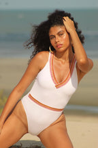 Bañador Samba de 1 pieza - Blanco