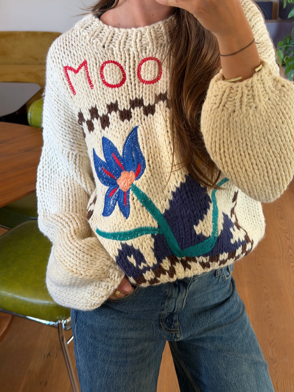 Pull Bloom Écru
