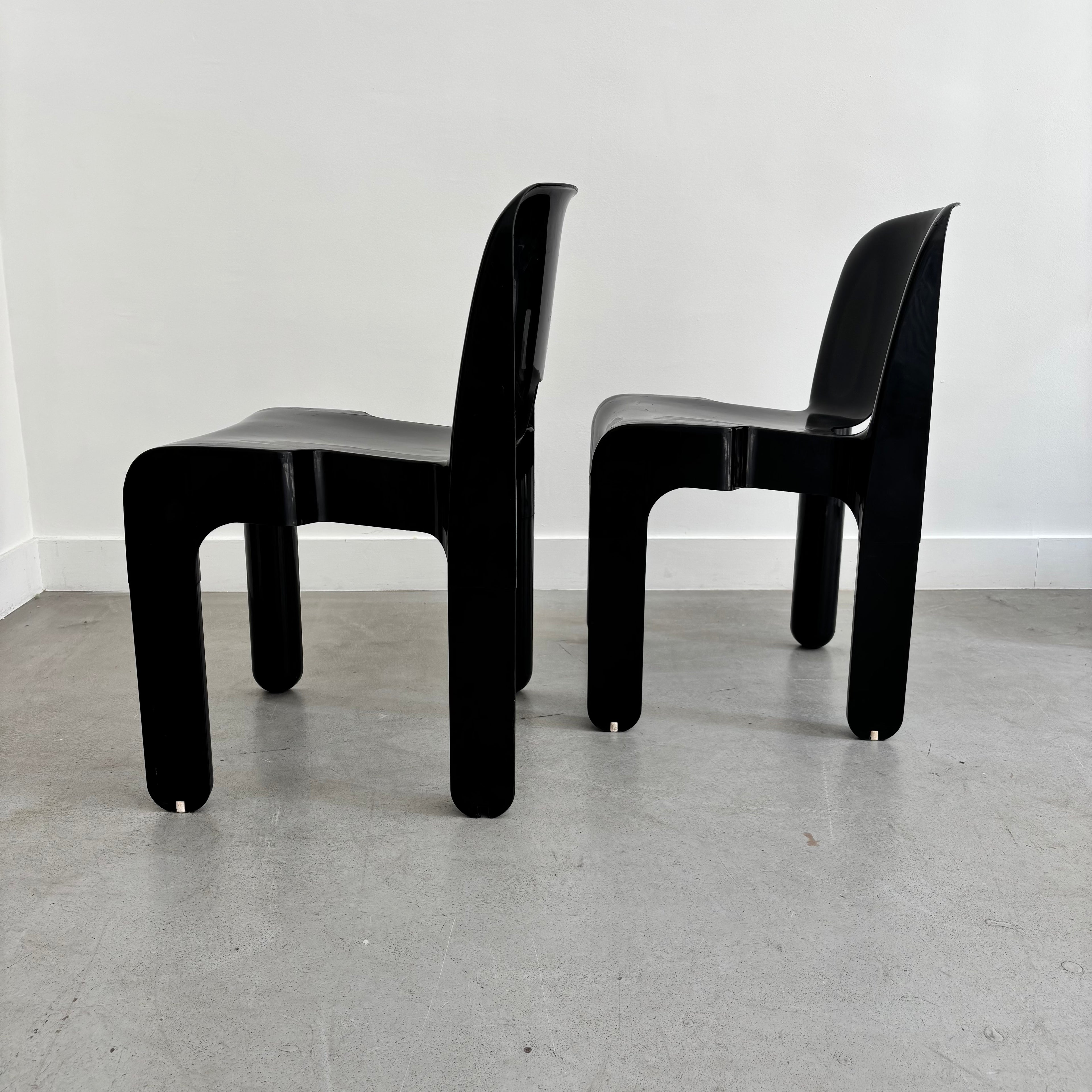Paire De 2 Chaises Universale Par Joe Colombo Pour Kartell Années 70