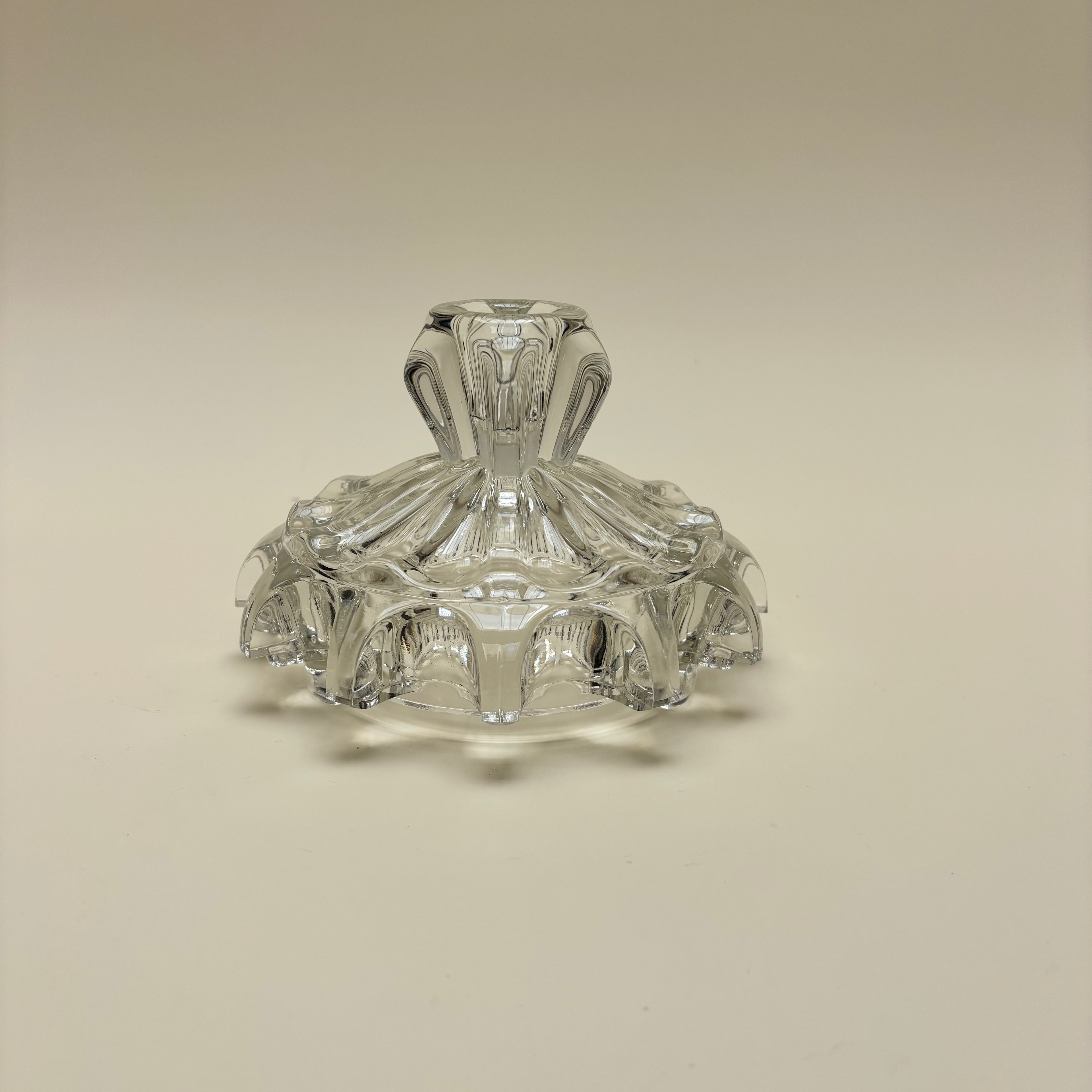 Portavelas De Cristal Vintage
