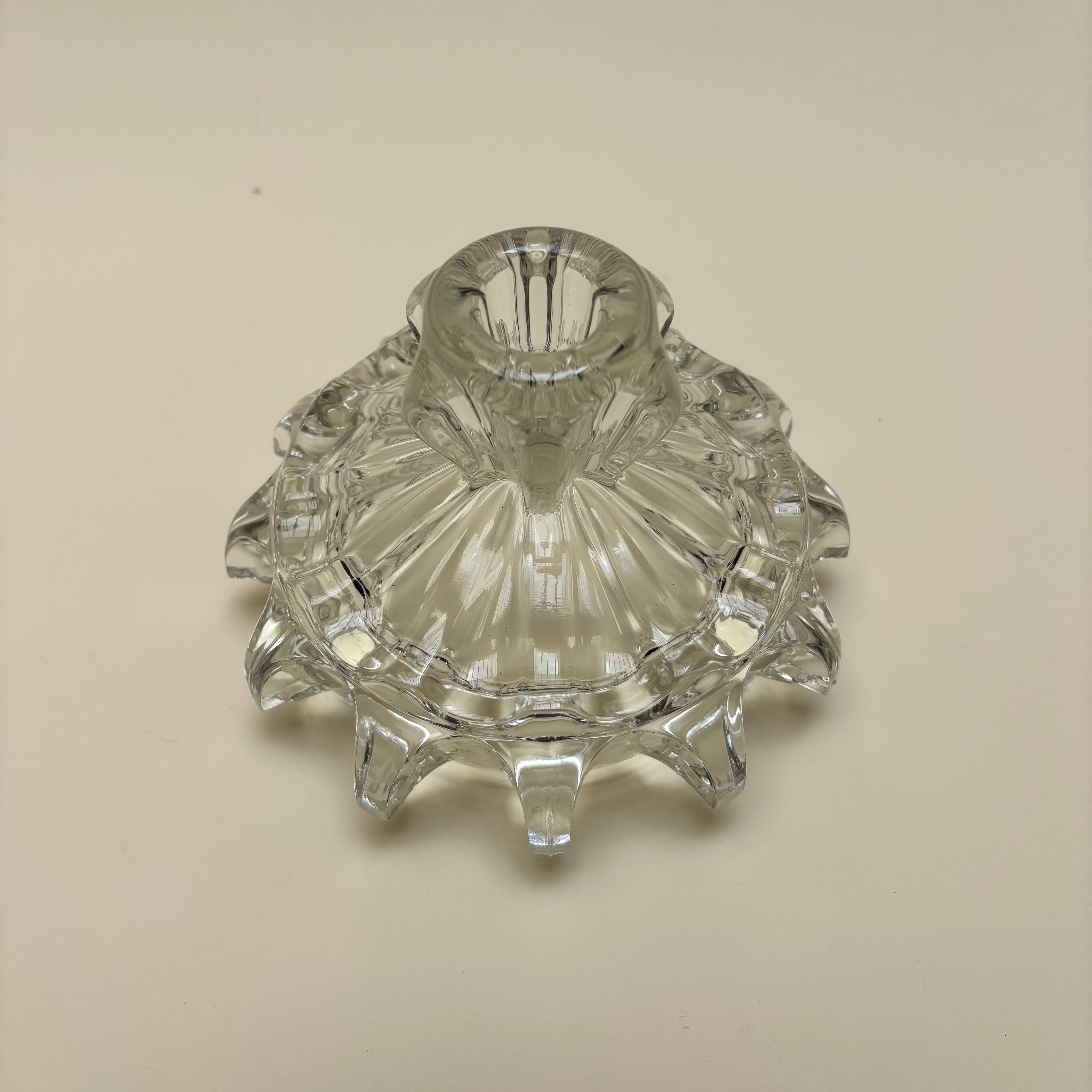 Portavelas De Cristal Vintage