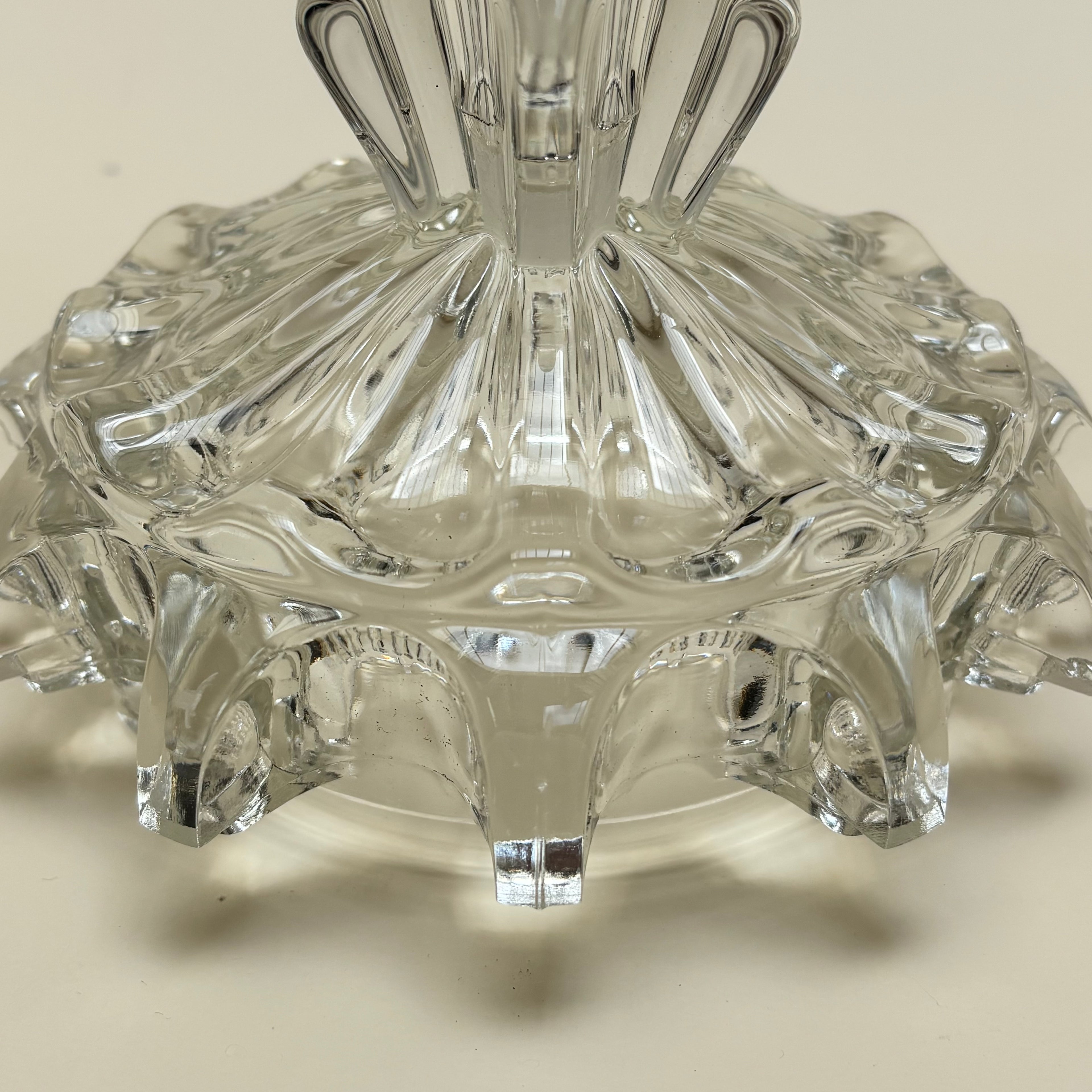 Portavelas De Cristal Vintage
