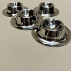 Ensemble De 4 Coquetiers En Métal Vintage