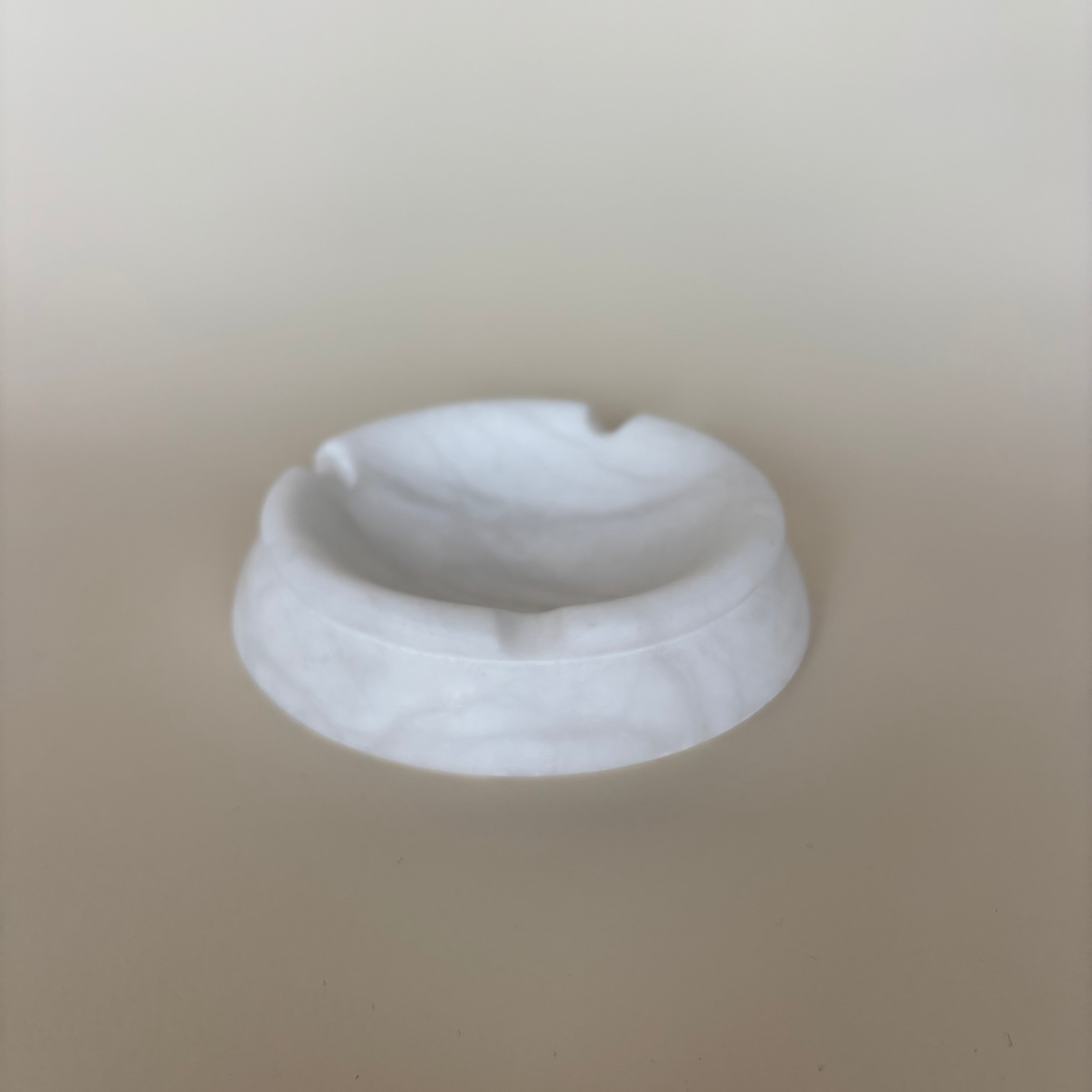 Vintage White Marble Ashtray