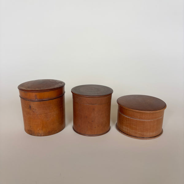 Lote de 3 cajas de madera vintage