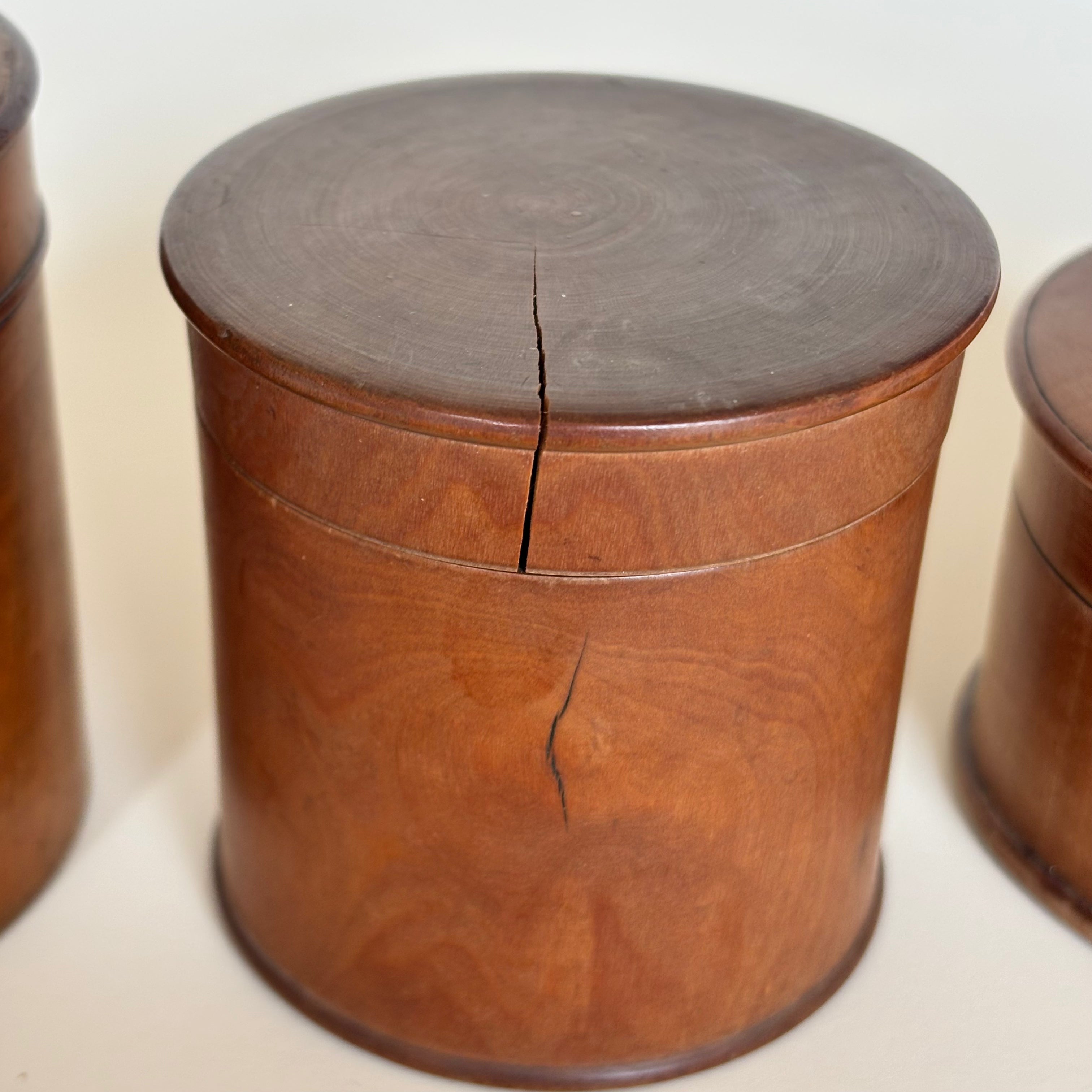 Lot De 3 Boites En Bois Vintage