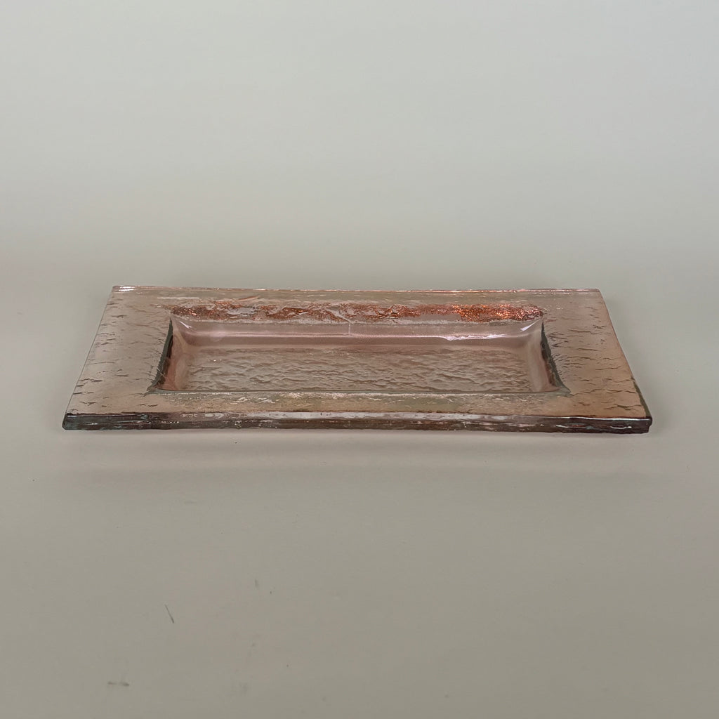 Mini Plat En Verre Rose