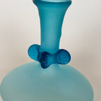 Vase En Pate De Verre Bleu