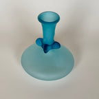 Vase En Pate De Verre Bleu