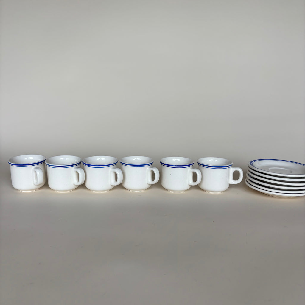 Juego de 6 tazas y platos