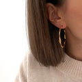 “Alaia” steel hoop earrings-Earrings-instants-plaisirs-Instants Plaisirs | Jewelry