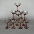 Ensemble De 12 Verres À Pied Rose