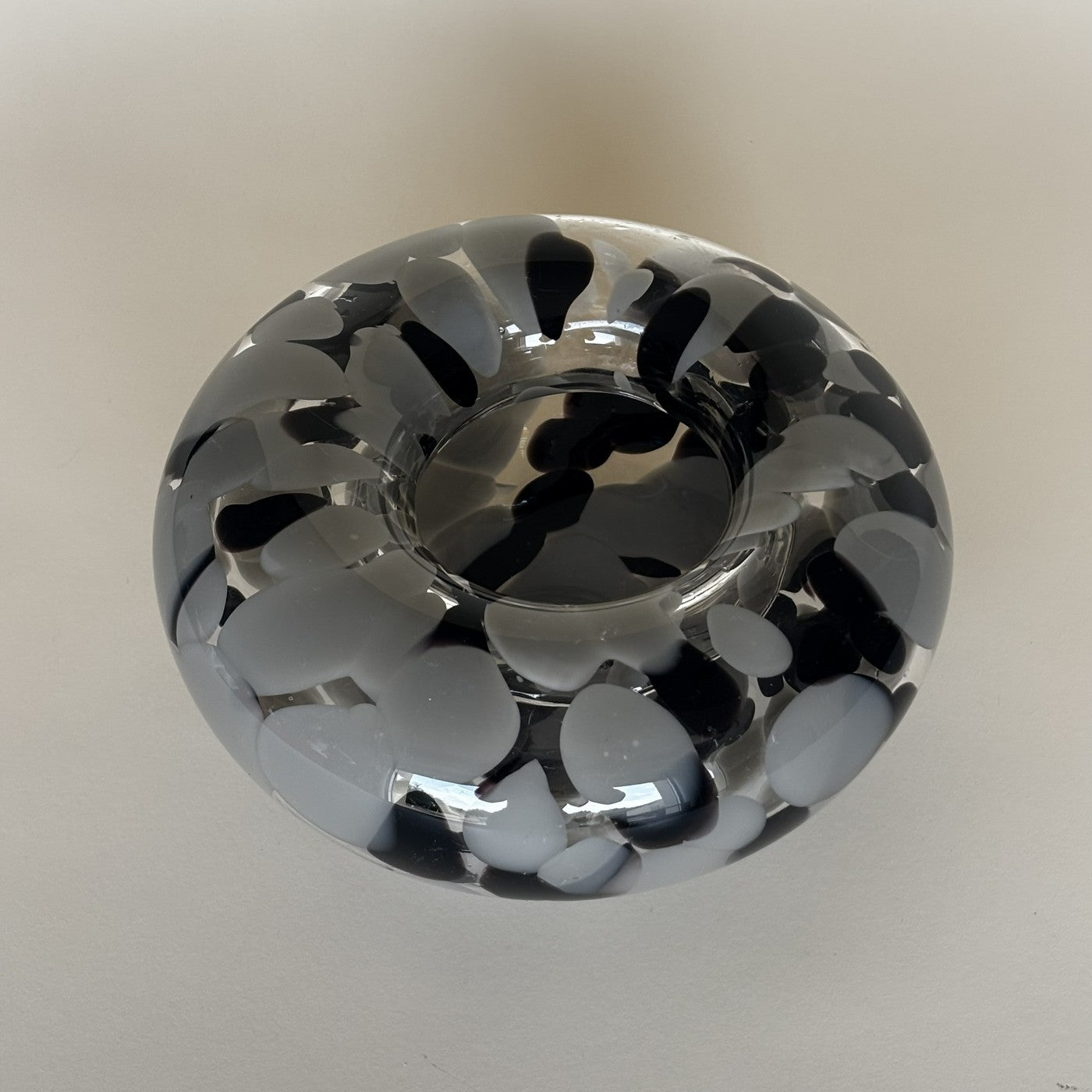 Vase Ou Vide Poche En Verre Moucheté