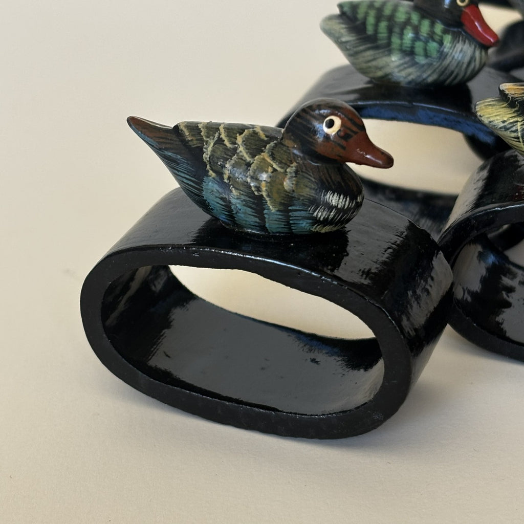 Duck-pattern Napkin Rings