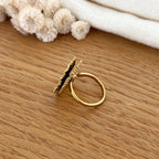Anillo de acero “Girasol”