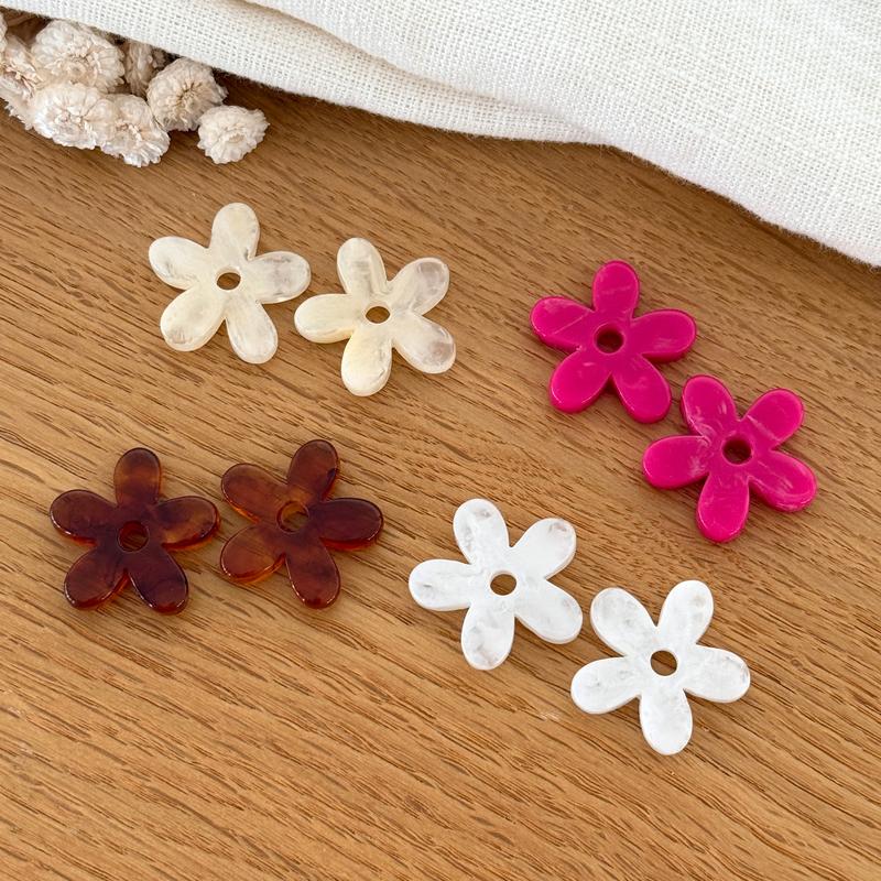 “Maria” acetate flowers-Earrings-instants-plaisirs-White-Instants Plaisirs | Jewelry