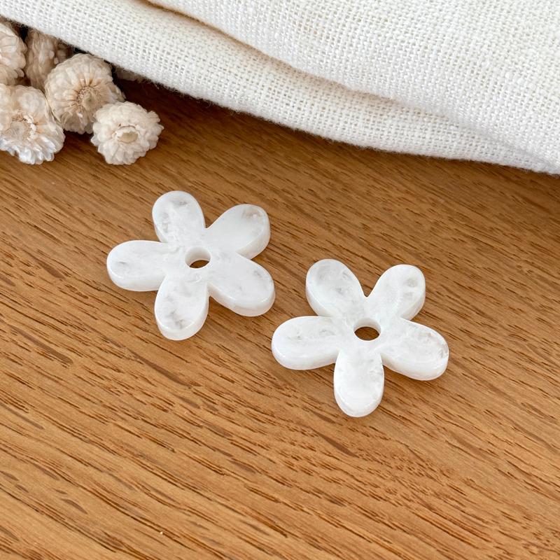 “Maria” acetate flowers-Earrings-instants-plaisirs-White-Instants Plaisirs | Jewelry