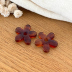 “Maria” acetate flowers-Earrings-instants-plaisirs-Brown-Instants Plaisirs | Jewelry