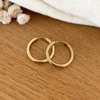 Pendientes Aros “Filo” Acero Dorado