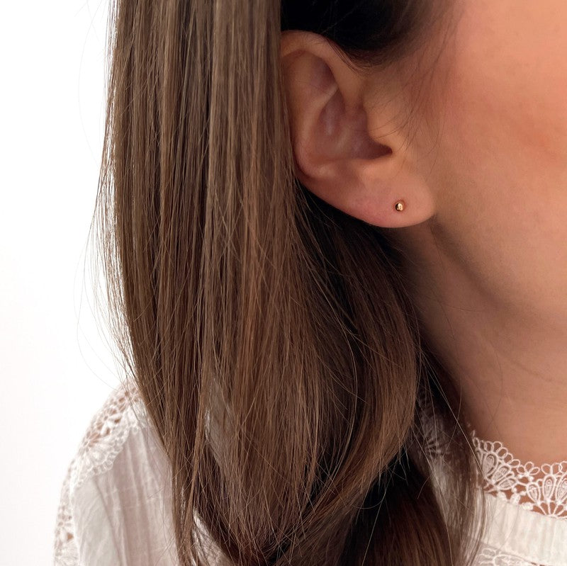 Gold-plated “Bille” earrings-Instants-plaisirs-earrings-0.3cm-Instants Plaisirs | Jewelry