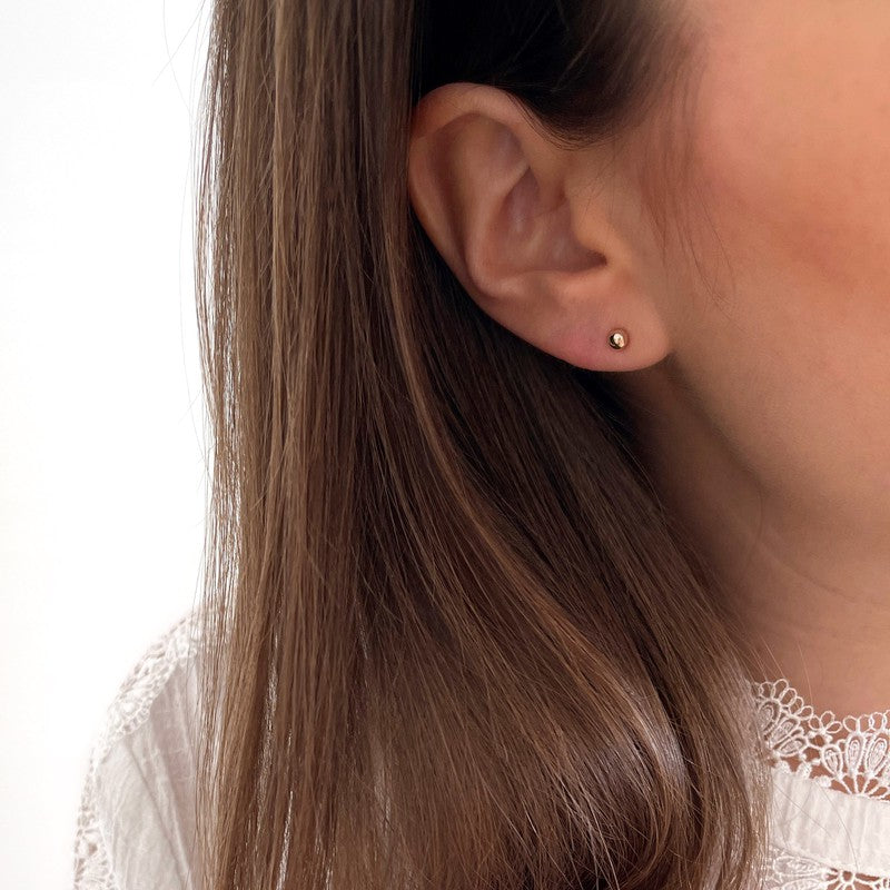 Gold-plated “Bille” earrings-Instants-plaisirs-earrings-0.4cm-Instants Plaisirs | Jewelry
