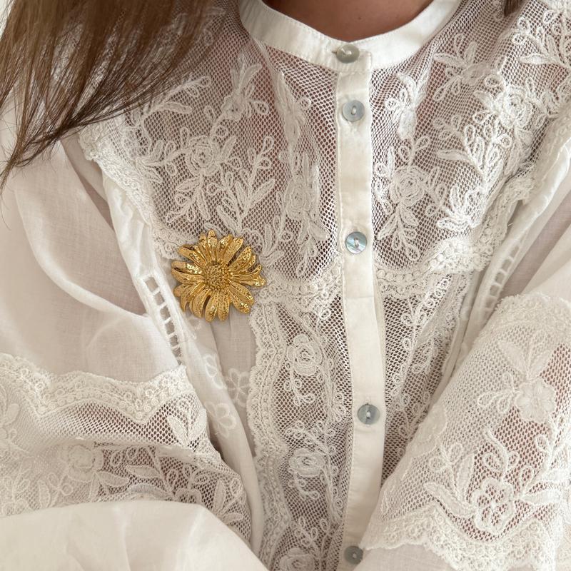 Pin brooch "Agnes" steel-Broche-instants-pleasures-Instants Plaisirs | Jewelry