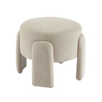 Ina - Pouf - Tissu - Beige