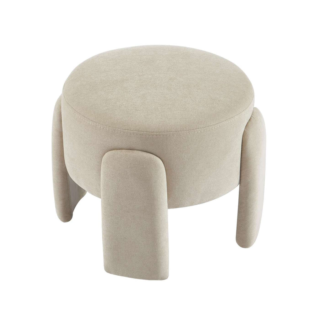 Ina - Pouf - Tissu - Beige
