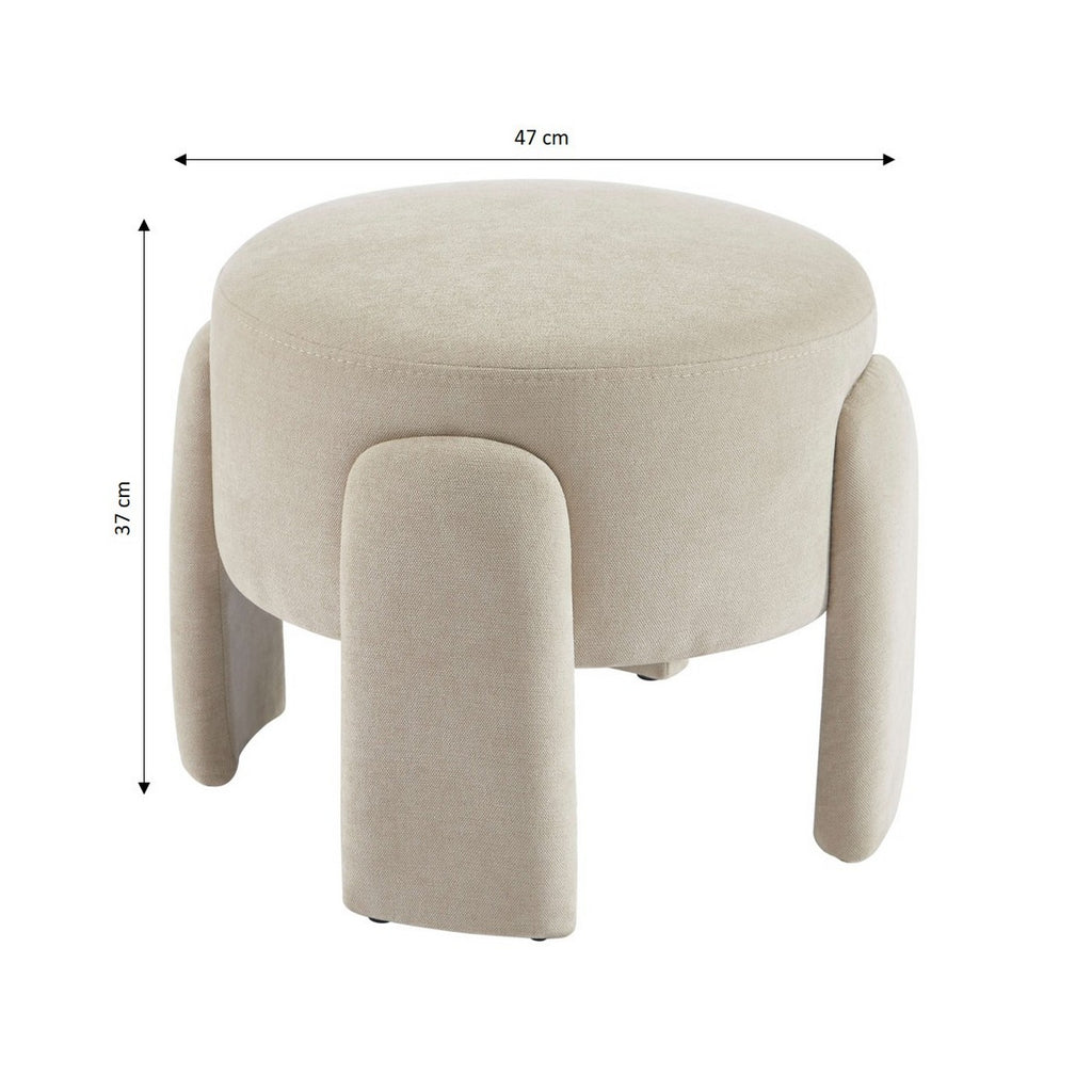 Ina - Pouf - Tissu - Beige