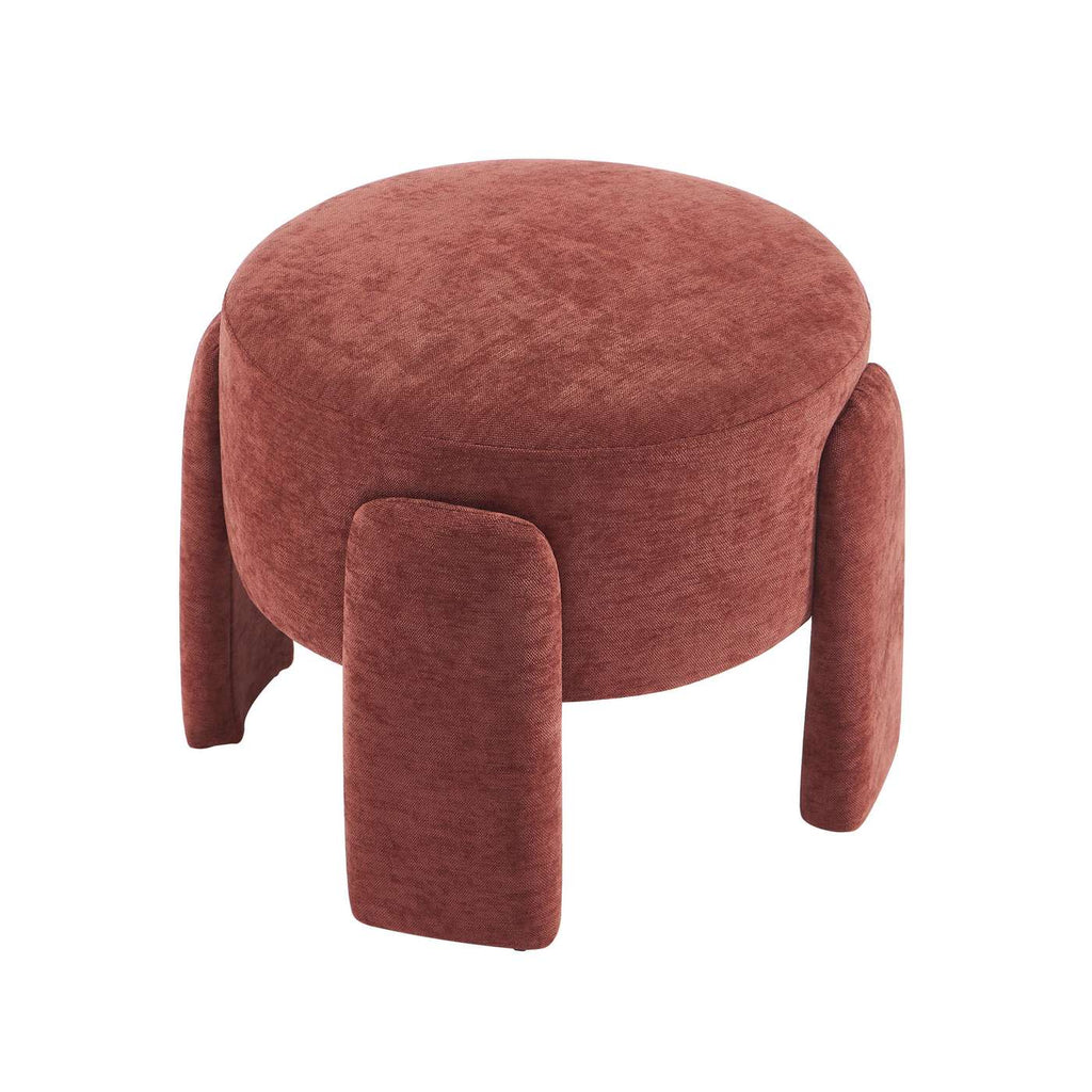 Ina - Sittpuff - Tyg - Vinröd