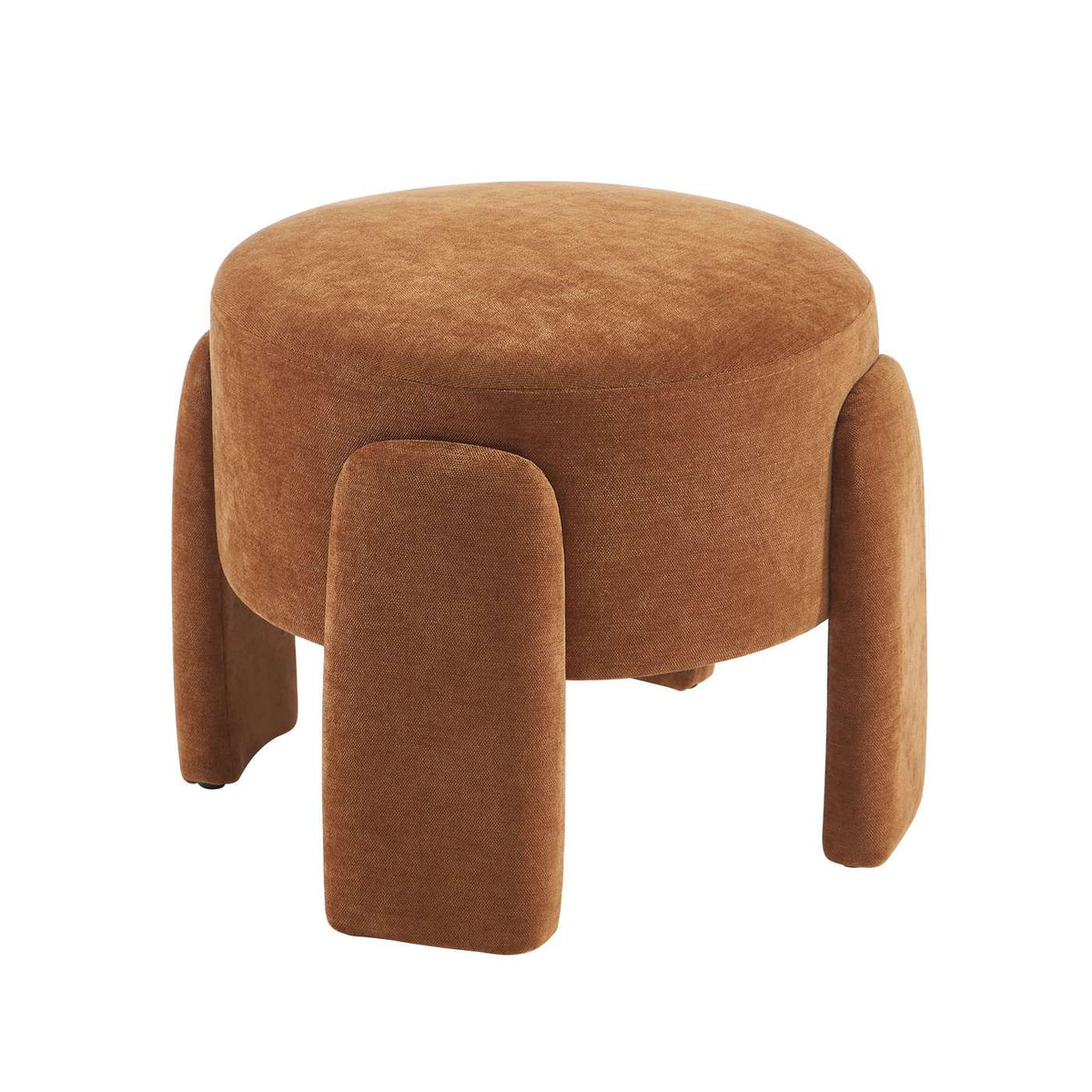 Ina - Pouf - Tissu - Marron