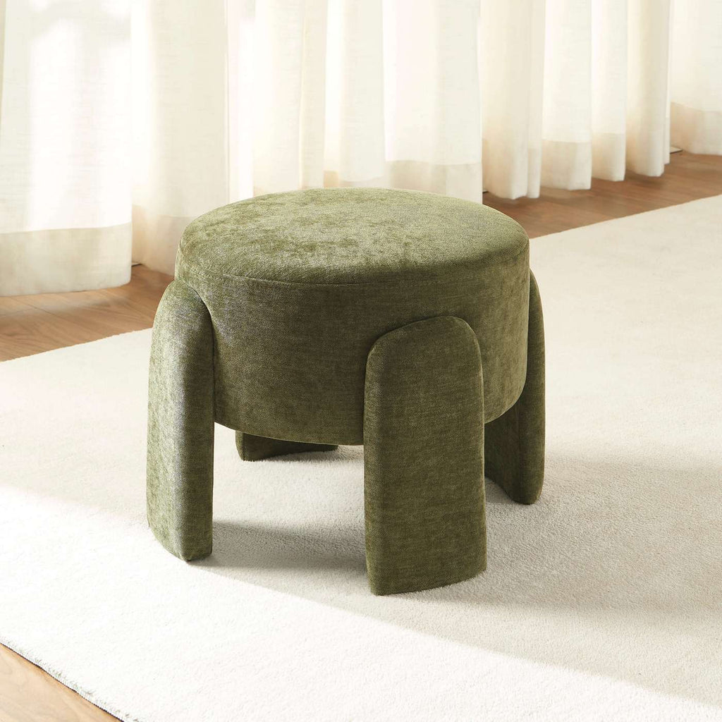 Ina - Pouf - Tissu - Vert